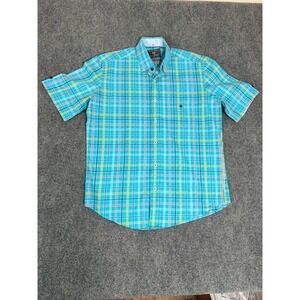 Brook Taverner Pure Cotton Classic Fit Button Up Shirts Short Sleeve Size M